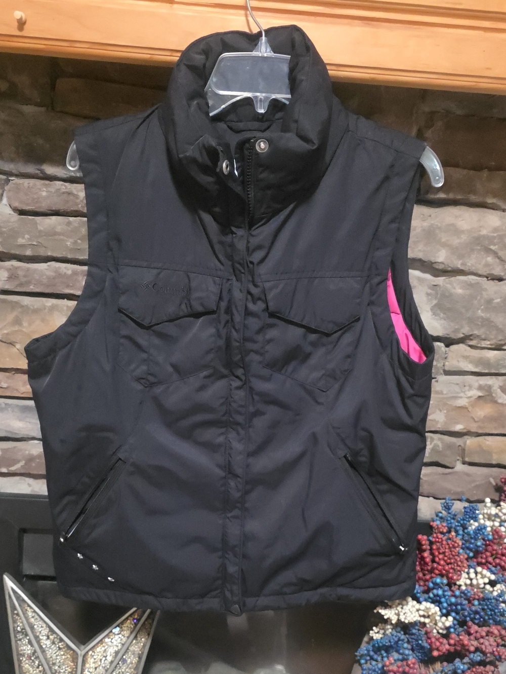 Thick Columbia Blacl Vest Sz L